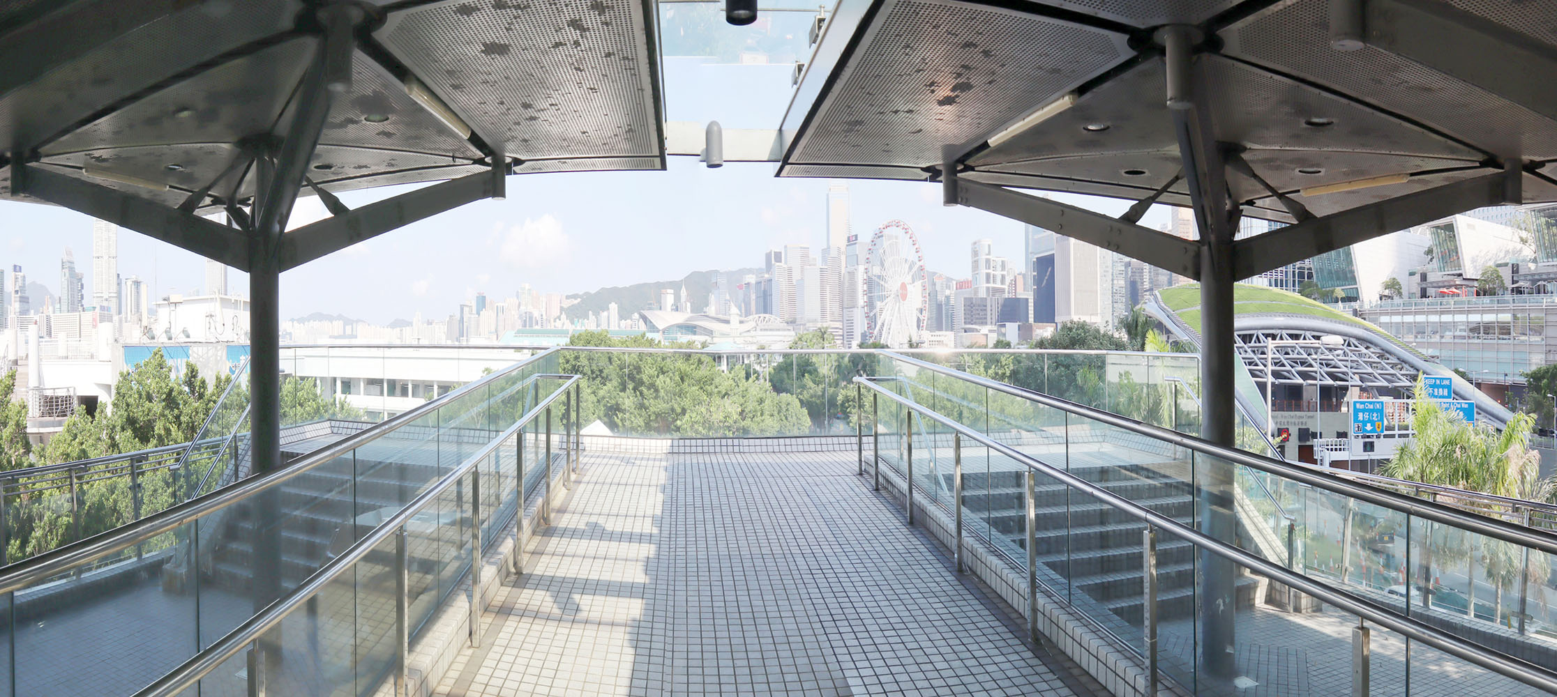 Photo 3: Footbridges HF148 and HF149 (along Piers at Central Reclamation Area)