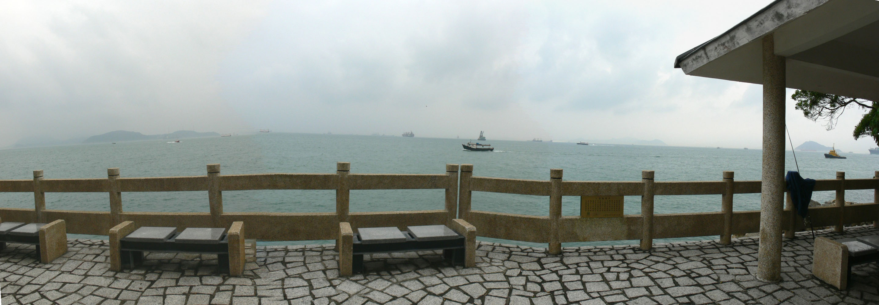 Staircase leading to seashore of Victoria Road